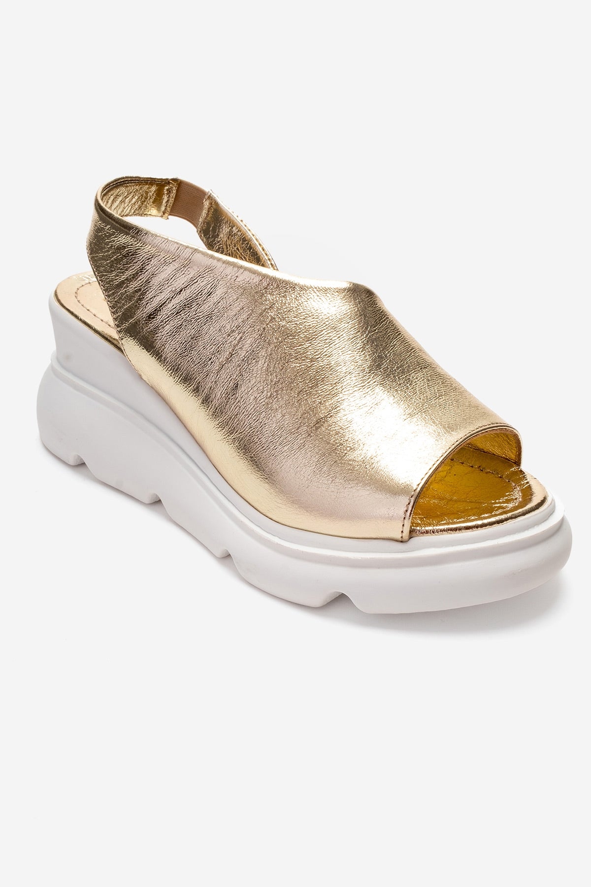 Agusto - Gold Leather Platform Sandal (Women)