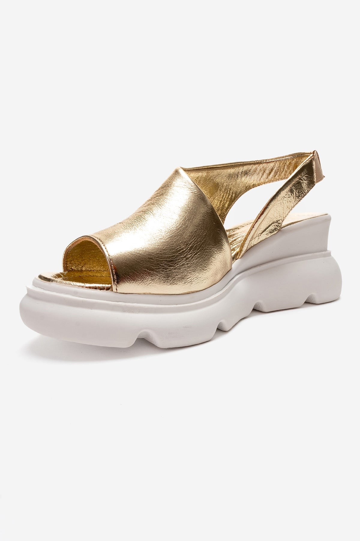 Agusto - Gold Leather Platform Sandal (Women)
