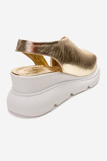 Agusto - Gold Leather Platform Sandal (Women)