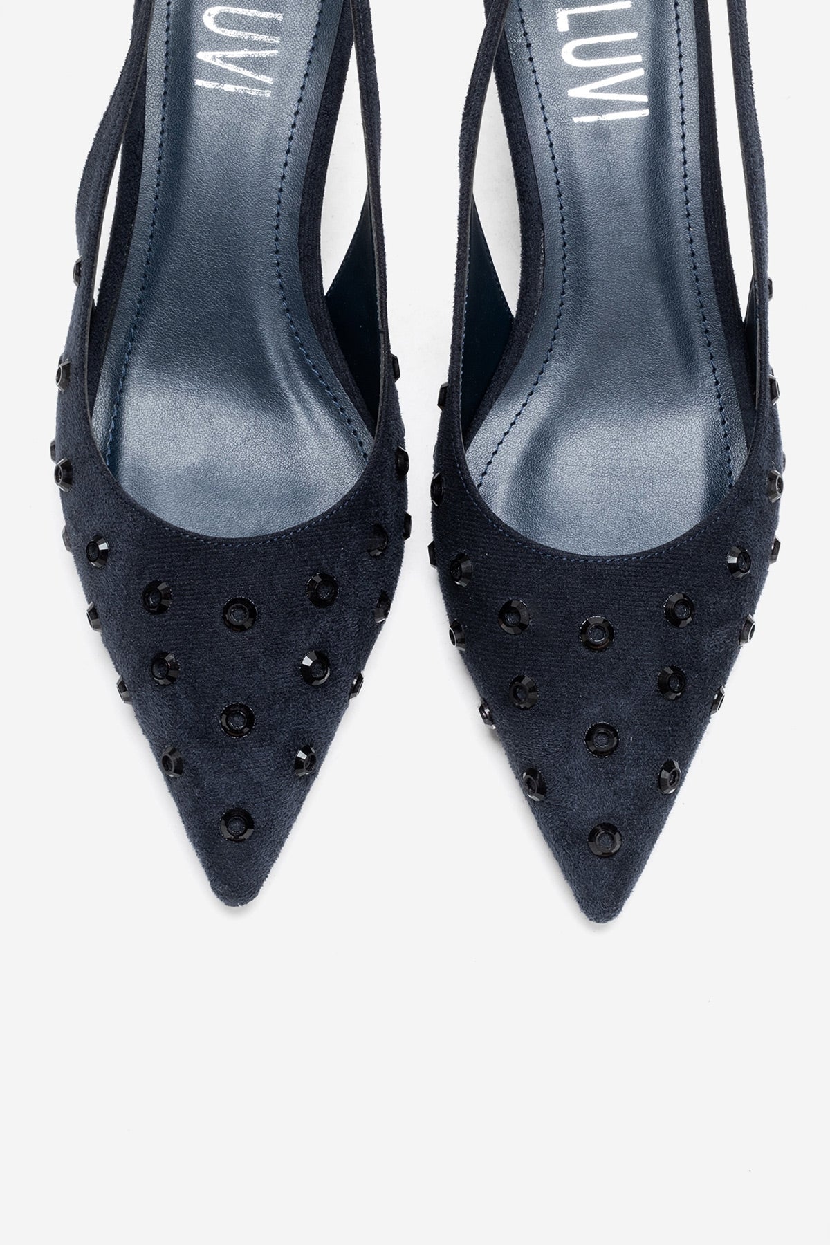 LOREX - Zapatilla de Tacón Stiletto Azul Marino (Mujer)