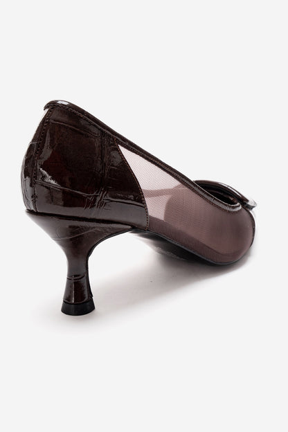 OLA - Zapato de tacón de aguja marrón (Mujer)
