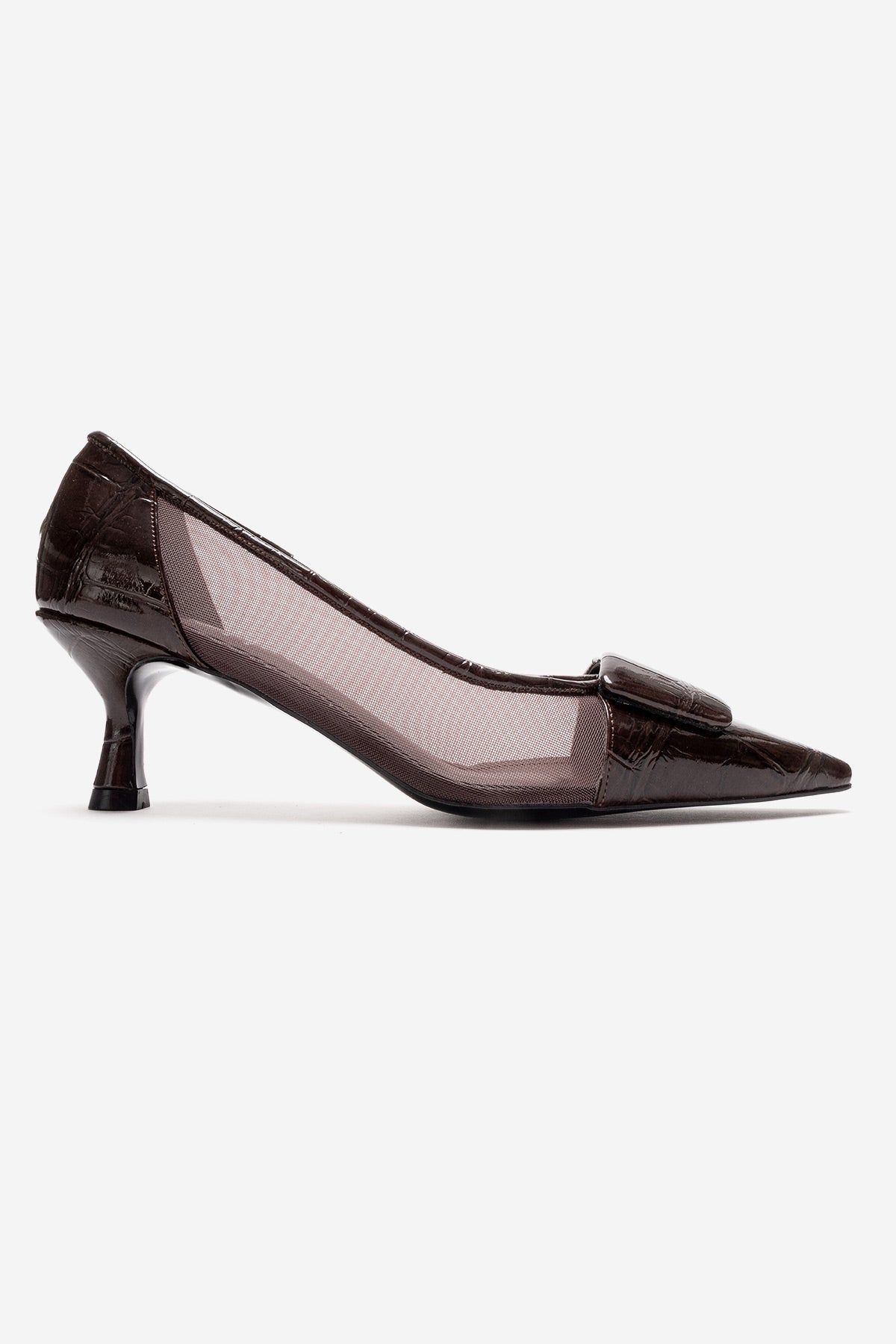 OLA - Zapato de tacón de aguja marrón (Mujer)