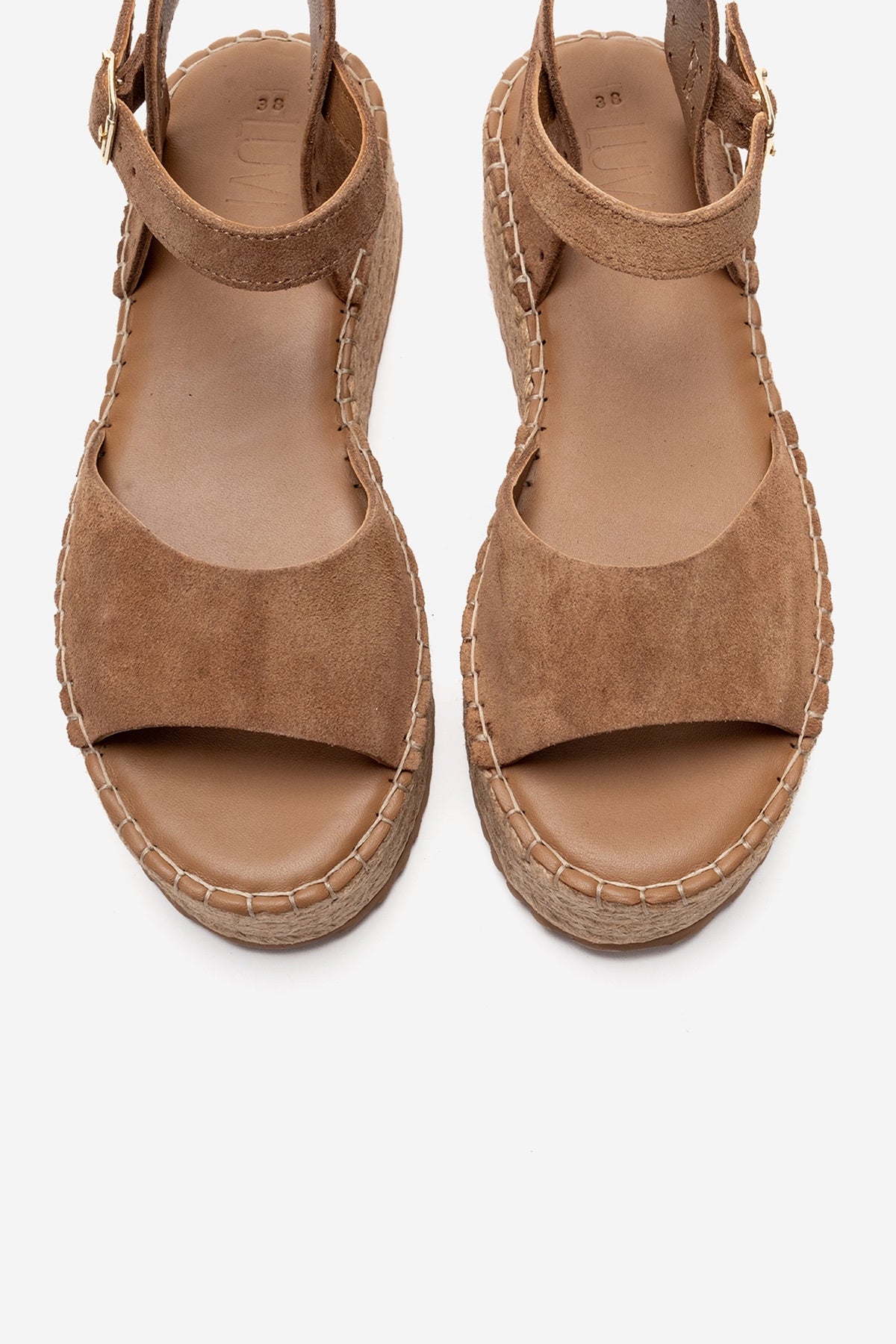 Serez - Taupe Genuine Leather Platform Sandal (Women)