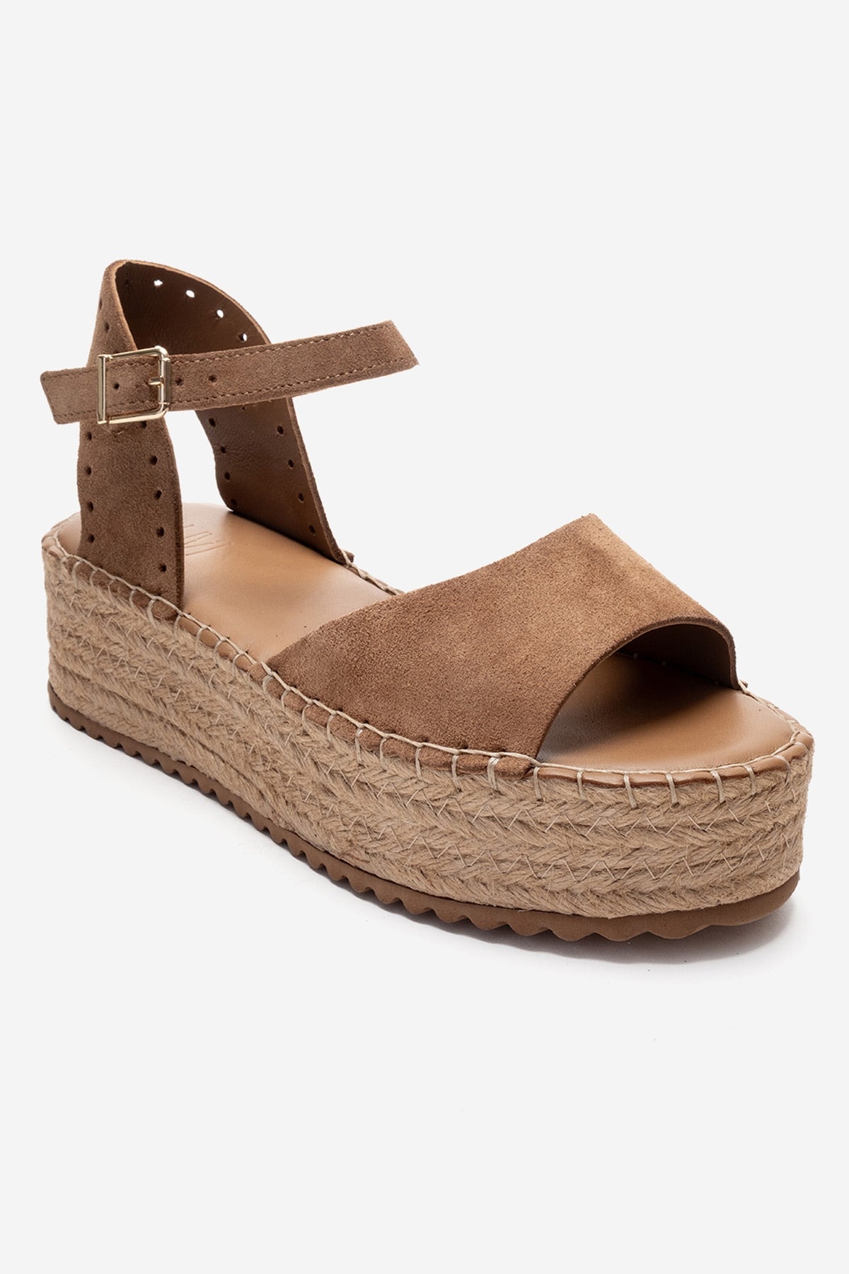 Serez - Taupe Genuine Leather Platform Sandal (Women)