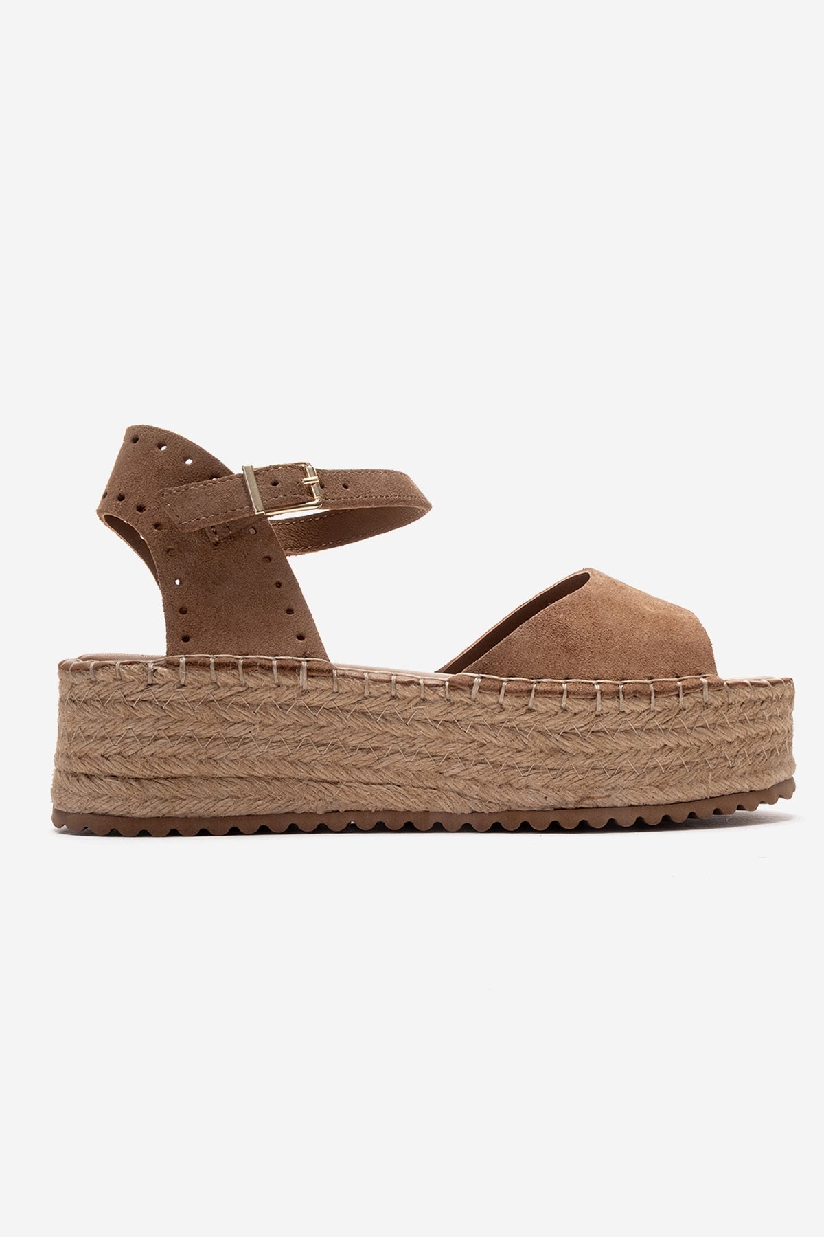 Serez - Taupe Genuine Leather Platform Sandal (Women)