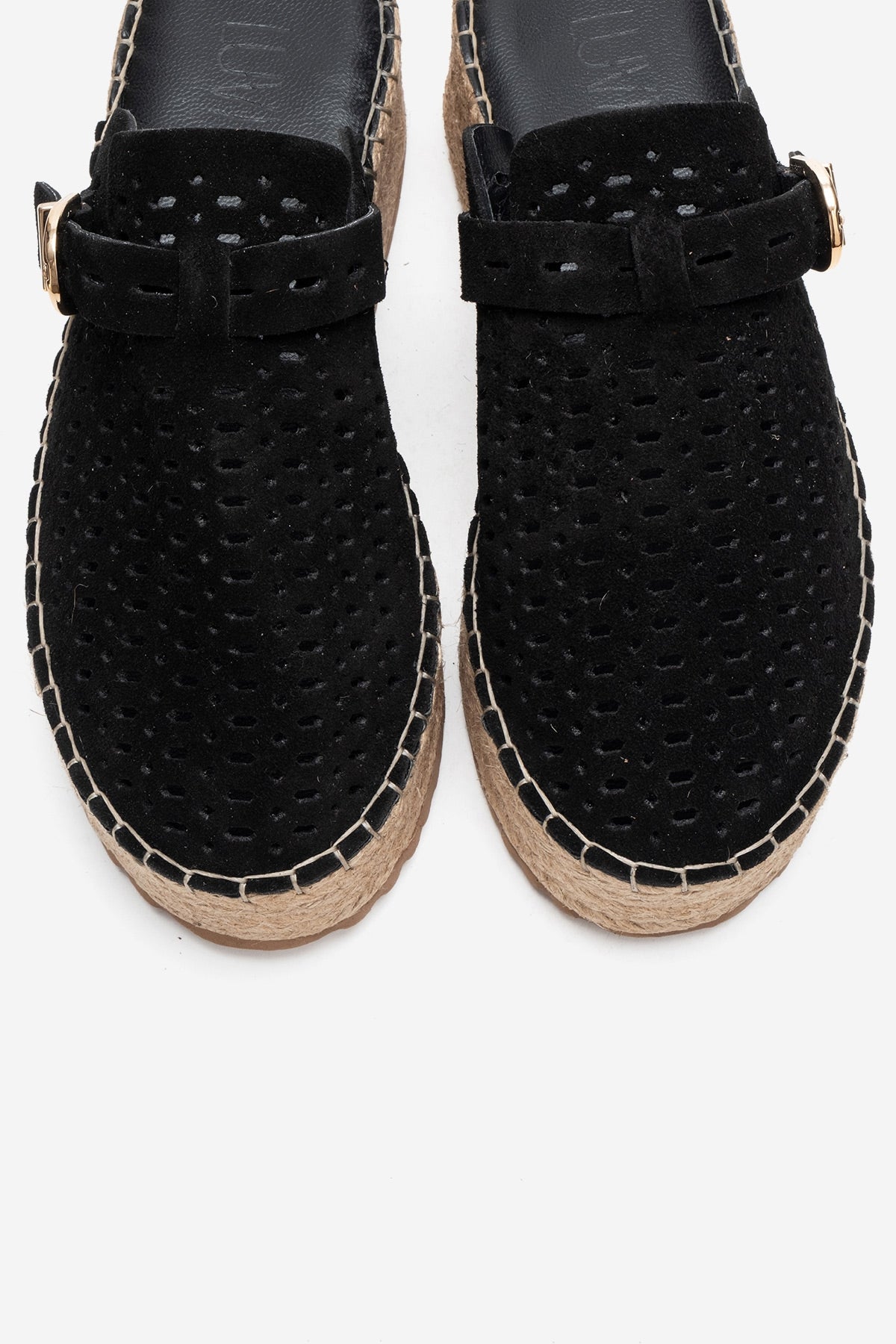 Louis - Black Suede Leather Platform Sandal (Women)