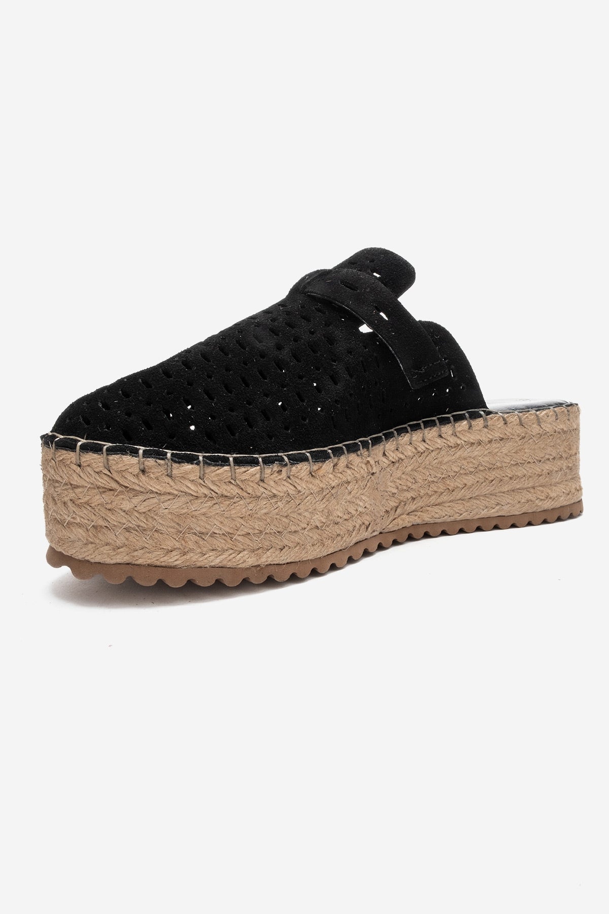 Louis - Black Suede Leather Platform Sandal (Women)