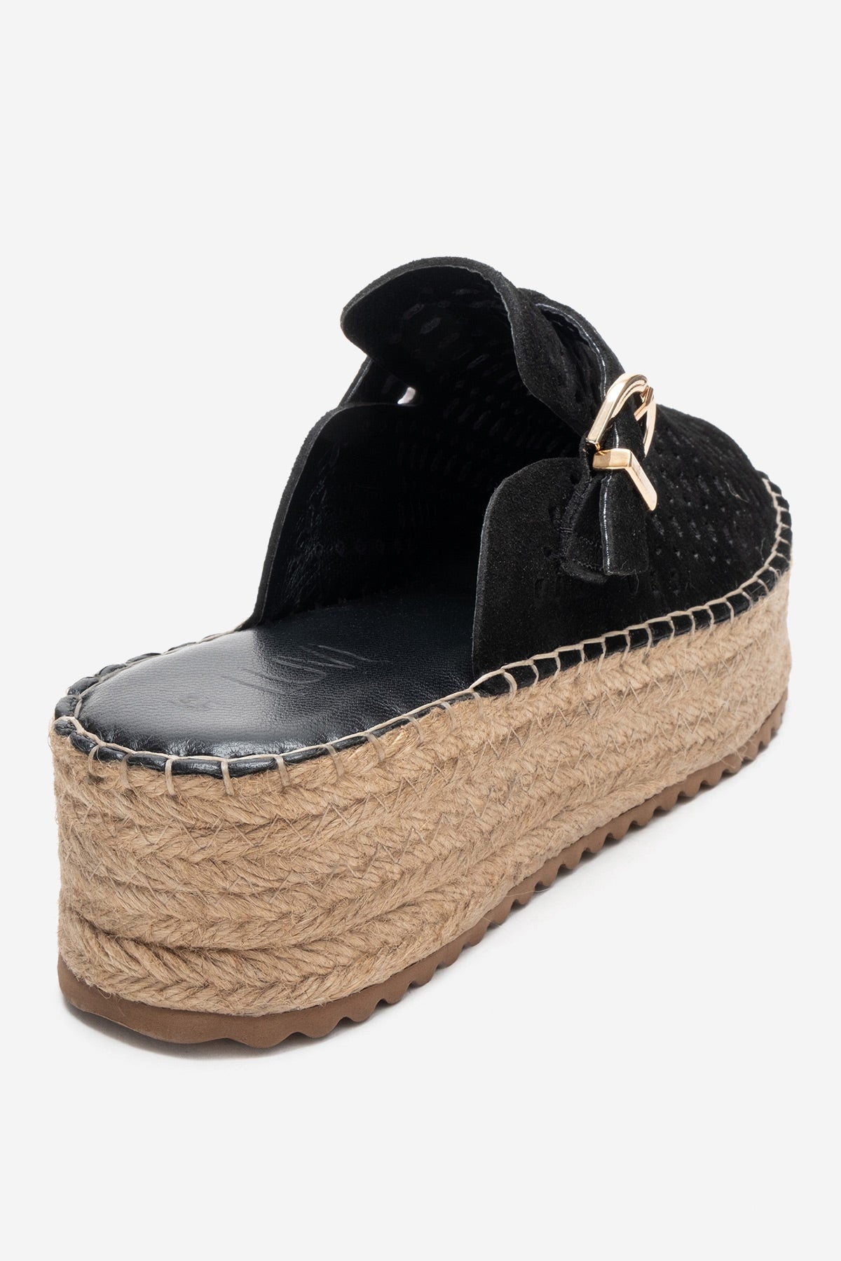 Louis - Black Suede Leather Platform Sandal (Women)