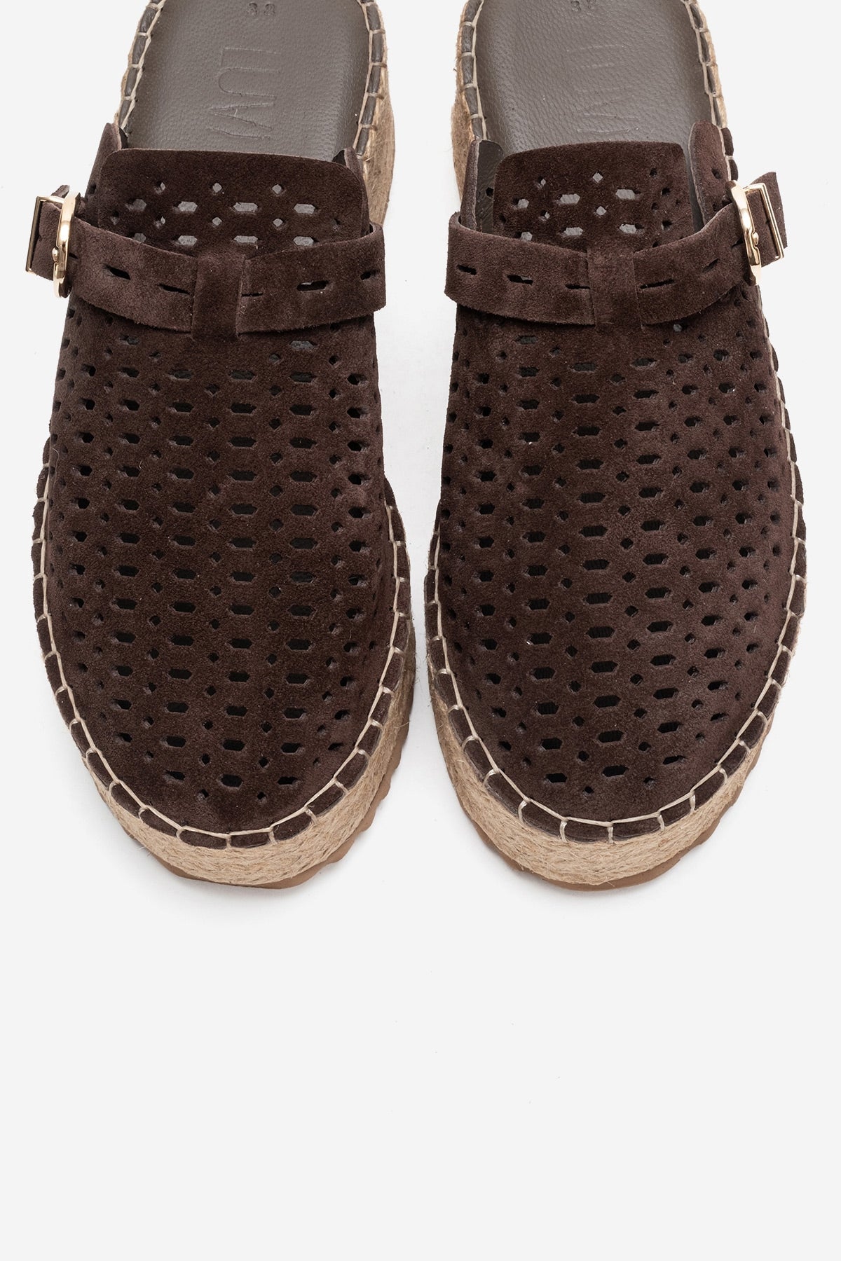 Louis - Brown Suede Leather Platform Sandal (Women)