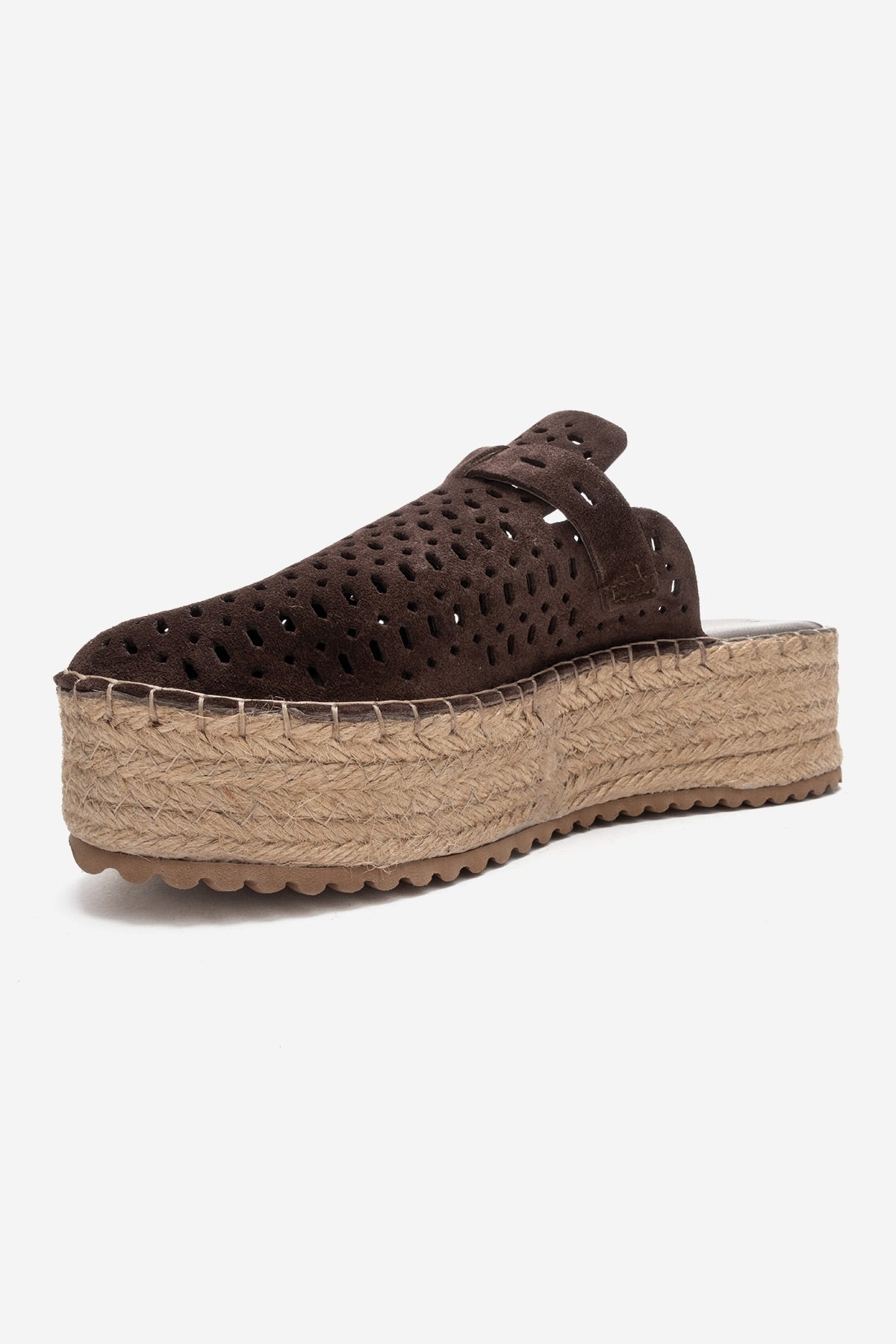 Louis - Brown Suede Leather Platform Sandal (Women)
