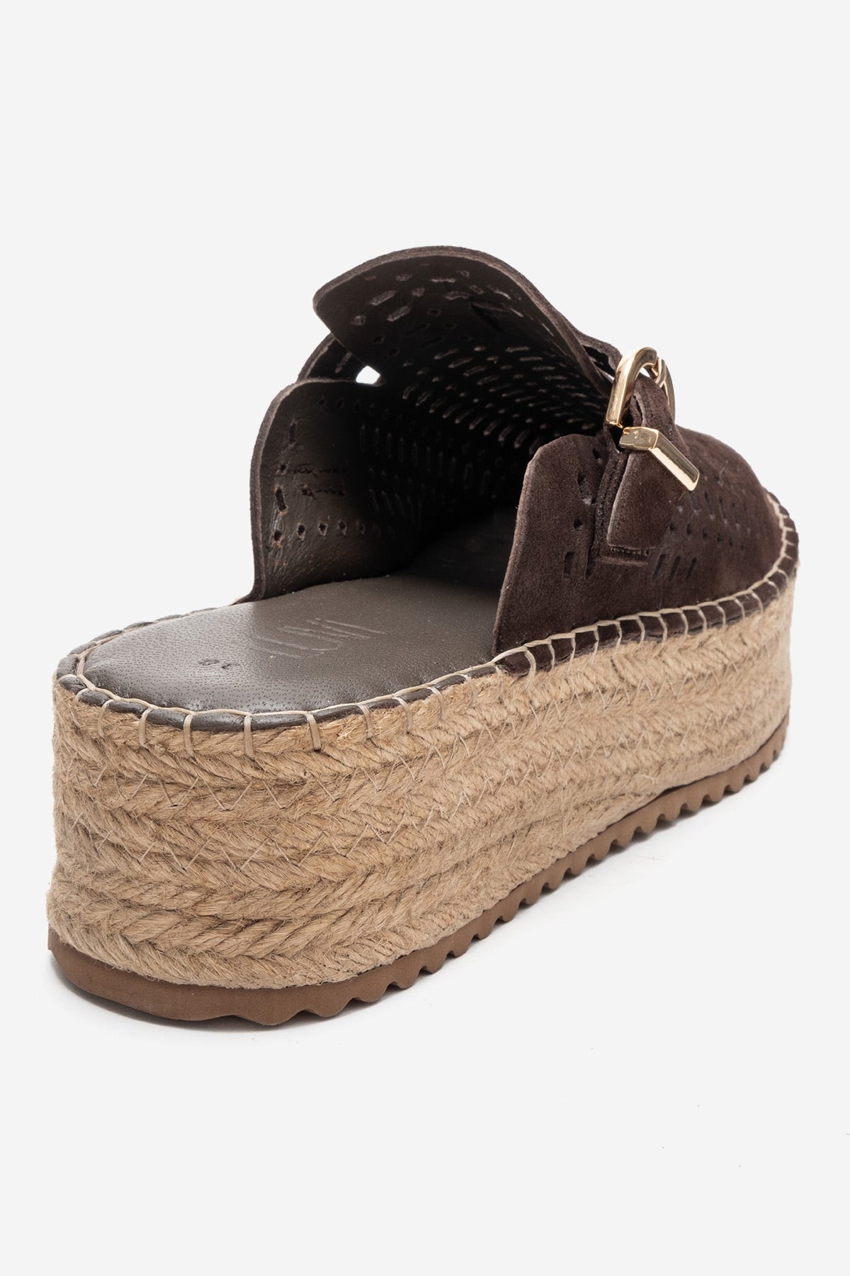 Louis - Brown Suede Leather Platform Sandal (Women)