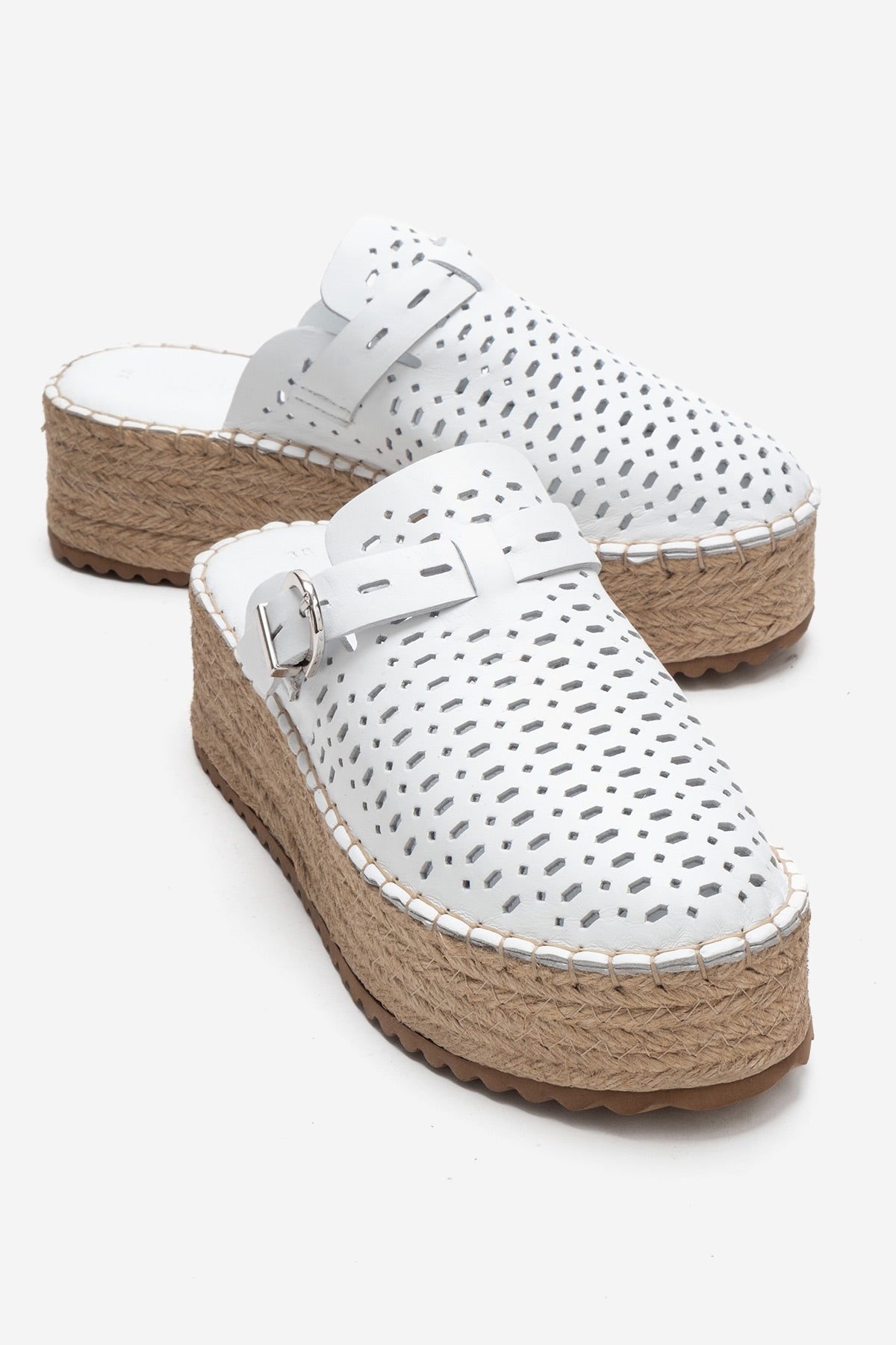 Louis - White Leather Platform Sandal (Women)