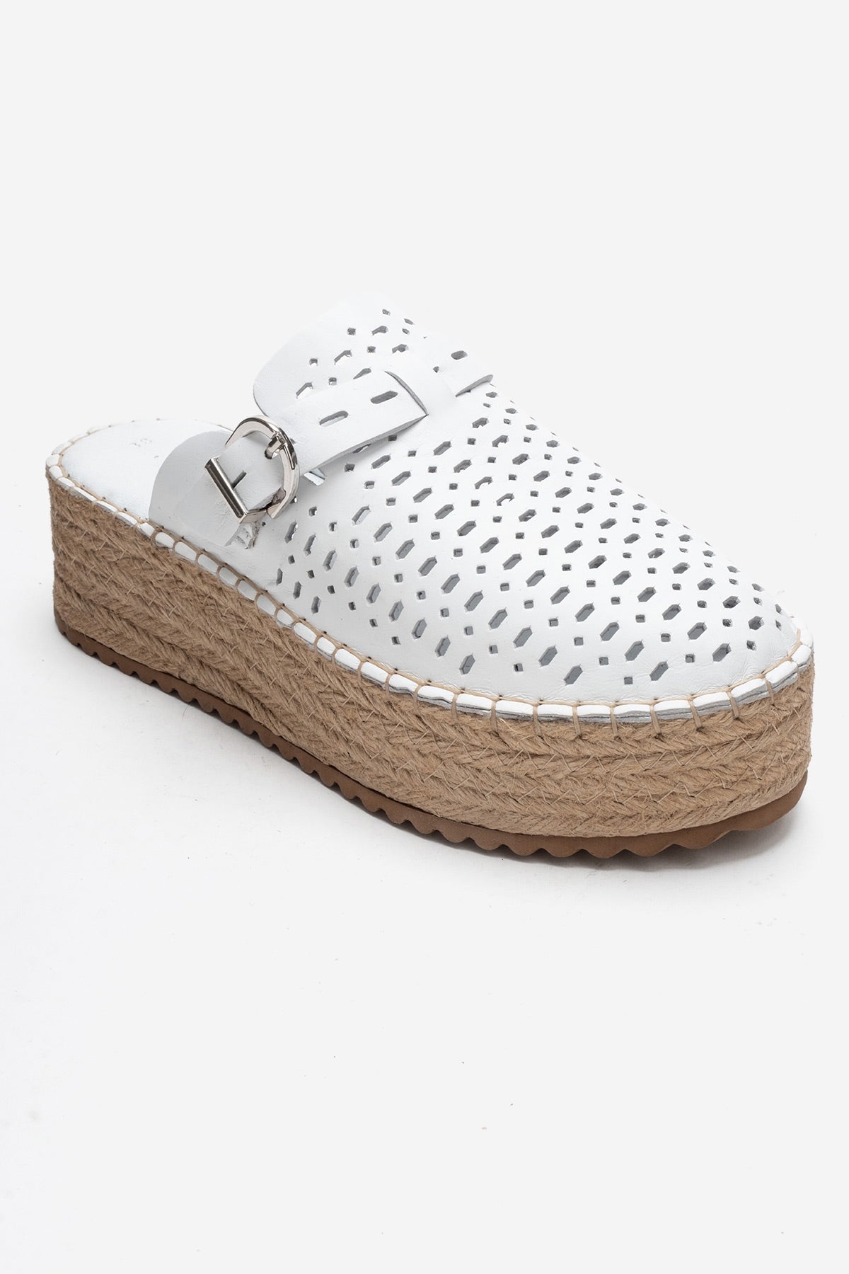 Louis - White Leather Platform Sandal (Women)