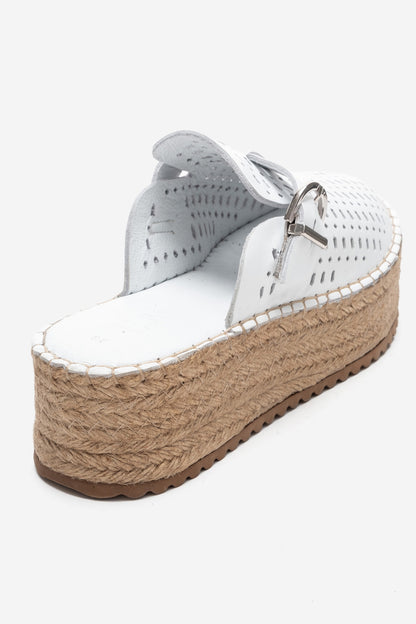 Louis - White Leather Platform Sandal (Women)