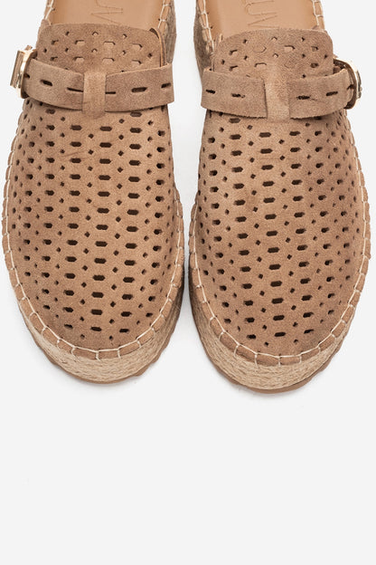 Louis - Cognac Suede Leather Platform Sandal (Women)