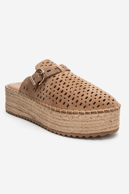 Louis - Cognac Suede Leather Platform Sandal (Women)