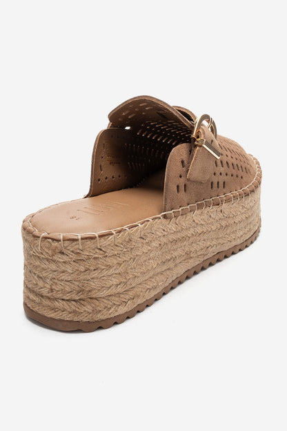 Louis - Cognac Suede Leather Platform Sandal (Women)