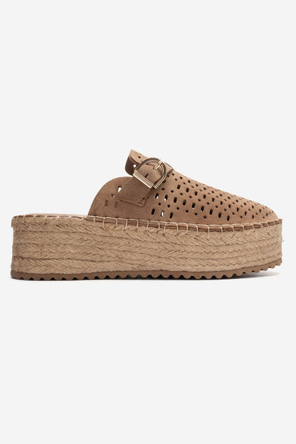 Louis - Cognac Suede Leather Platform Sandal (Women)