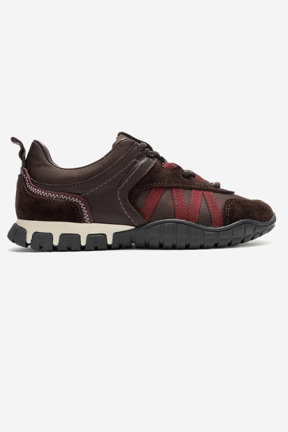 FIERA - Zapatilla de piel auténtica burdeos (mujer)