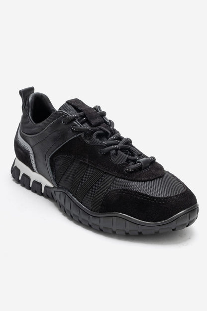 FIERA - Zapatillas de cuero genuino negras (Mujer)