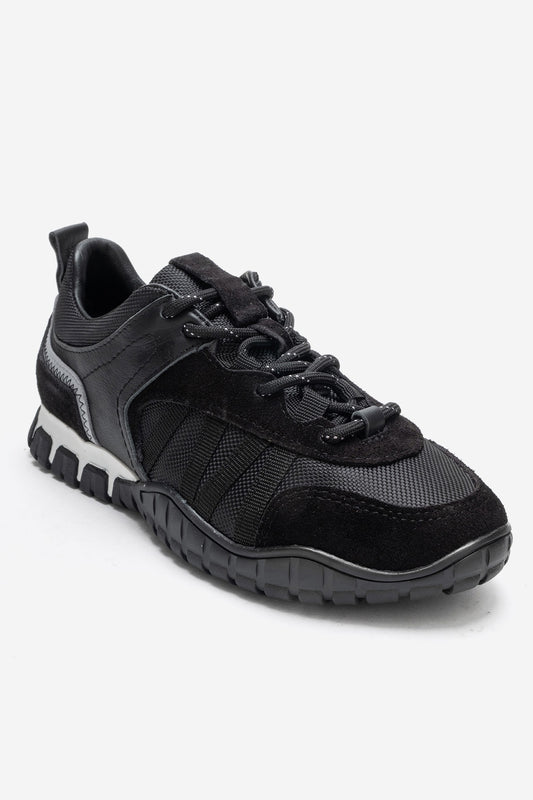 FIERA - Zapatillas de cuero genuino negras (Mujer)