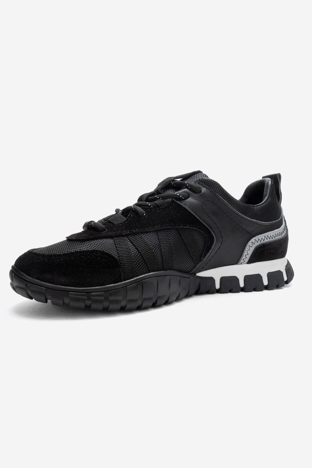 FIERA - Zapatillas de cuero genuino negras (Mujer)