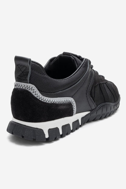 FIERA - Zapatillas de cuero genuino negras (Mujer)
