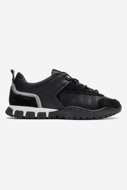 FIERA - Zapatillas de cuero genuino negras (Mujer)