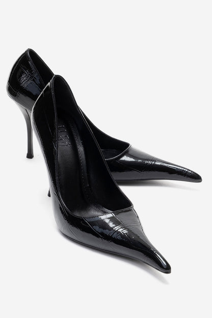 LUCE - Zapatilla de tacón de aguja negra (Mujer)