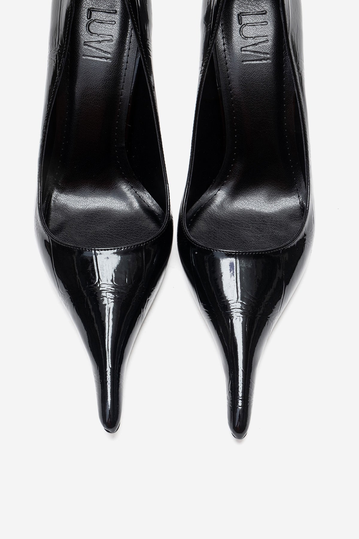 LUCE - Zapatilla de tacón de aguja negra (Mujer)