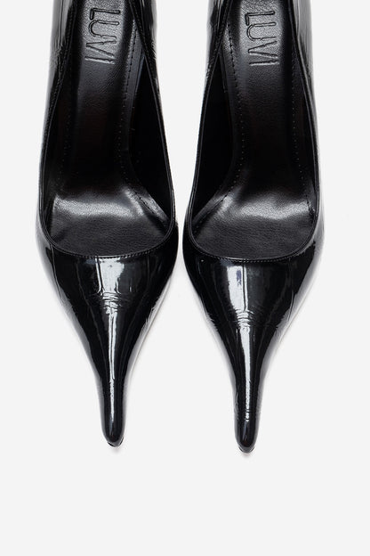LUCE - Zapatilla de tacón de aguja negra (Mujer)