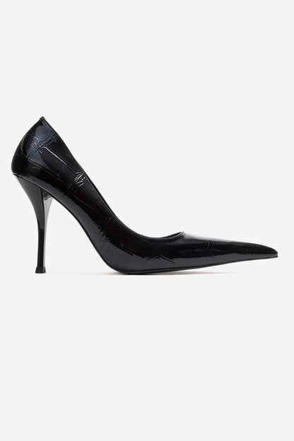 LUCE - Zapatilla de tacón de aguja negra (Mujer)