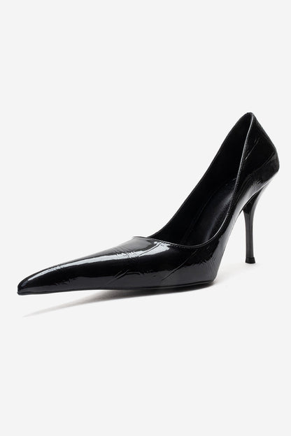 LUCE - Zapatilla de tacón de aguja negra (Mujer)