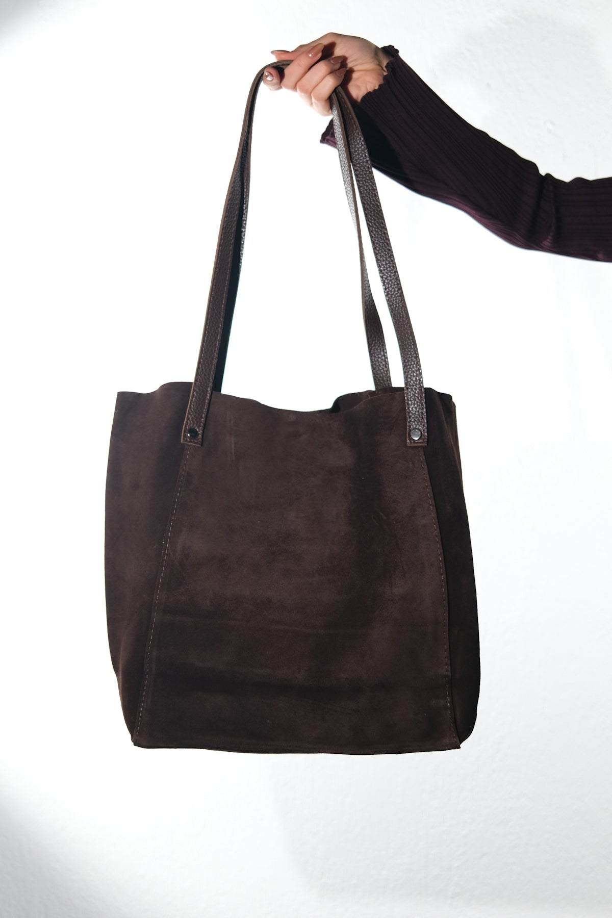 Tranzia - Brown Suede Leather Shoulder Bag (Women)