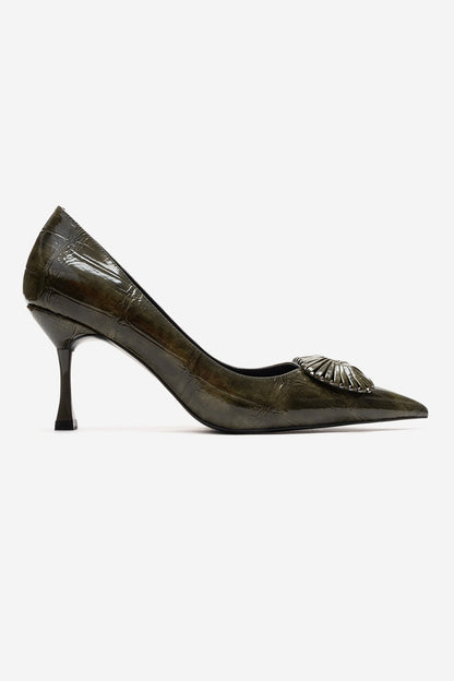 REBEL - Green Stiletto Pump (Women)