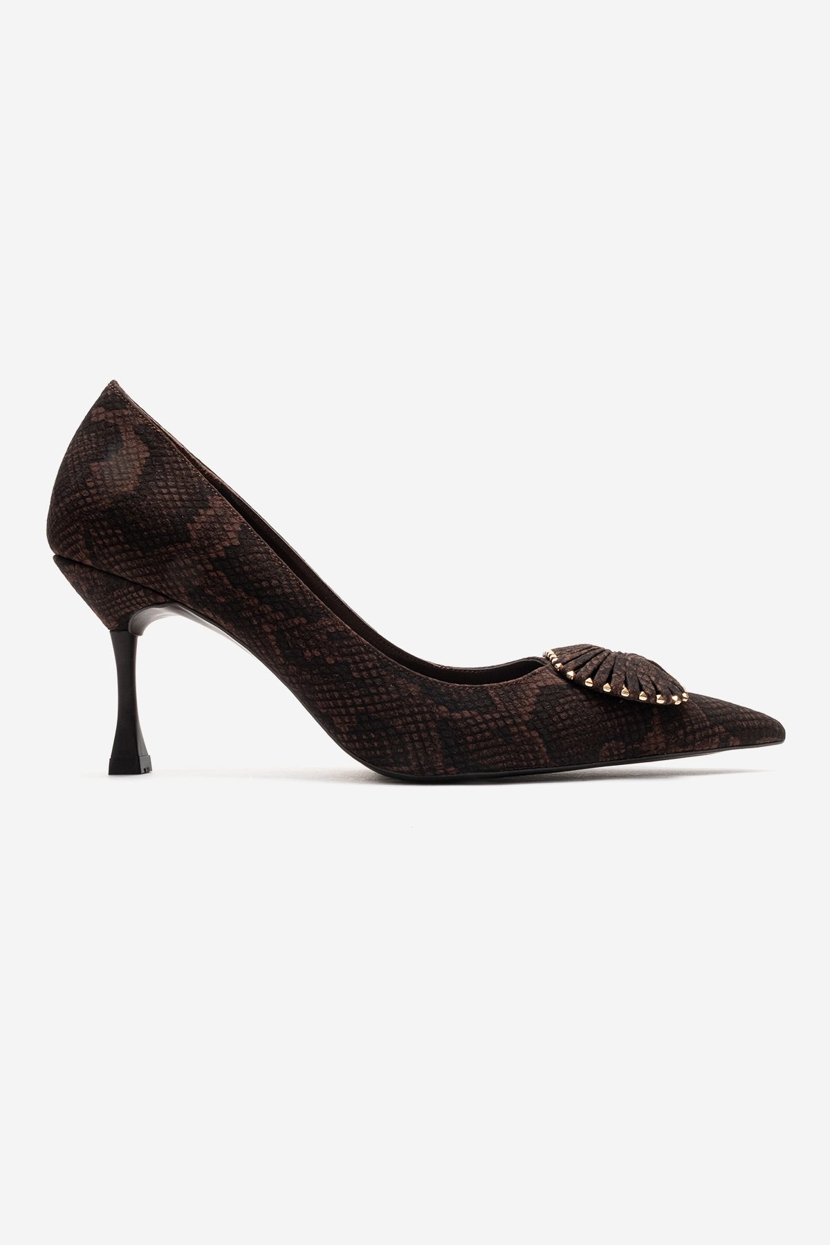 REBEL - Brown Patterned Genuine Leather Stiletto Pump (Women)