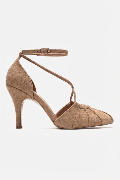 ELIZA - Beige Genuine Leather Stiletto Pump (Women)