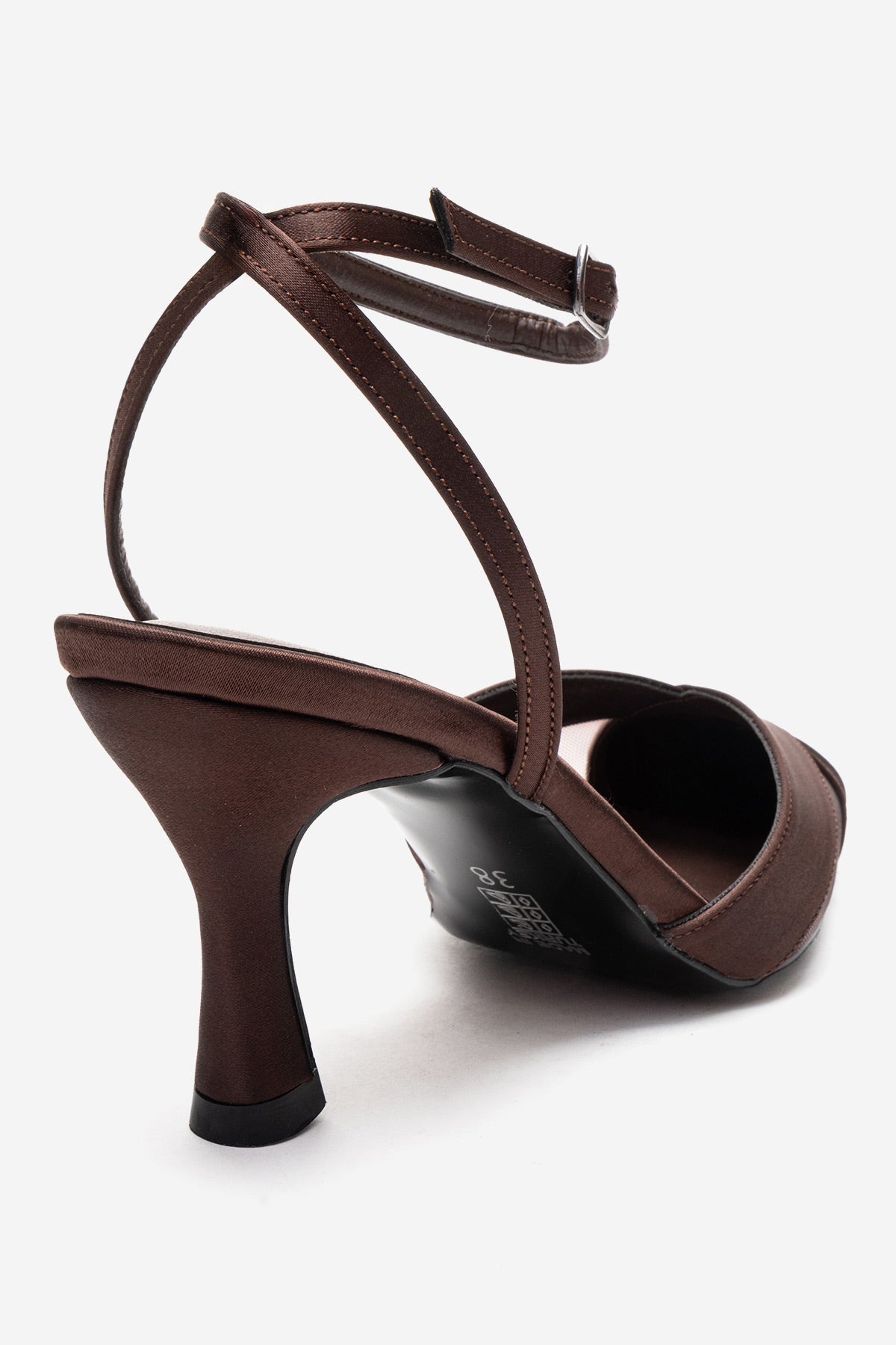 ESTELA - Zapato de tacón tipo stiletto de piel auténtica marrón (Mujer)