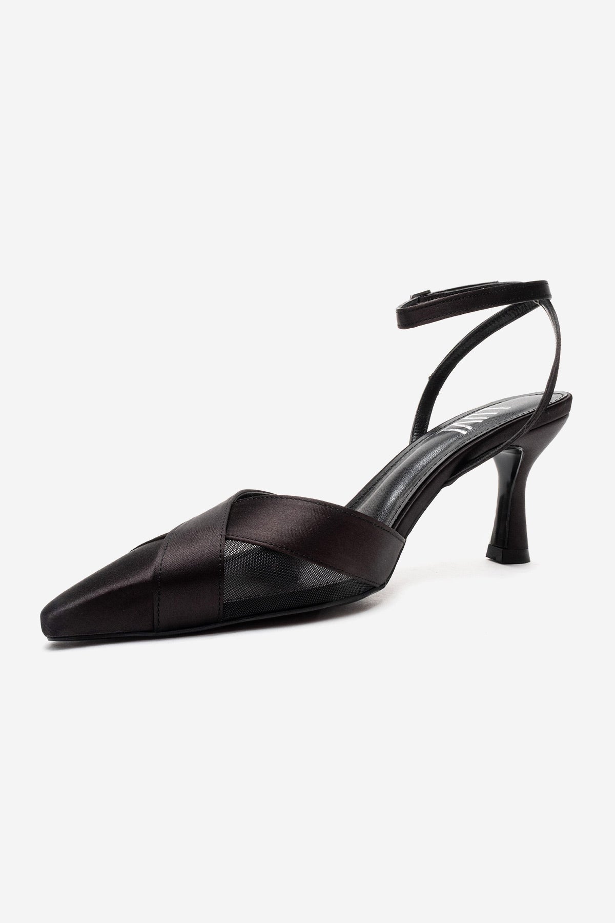 ESTELA - Zapatos de tacón de aguja de cuero genuino negros (Mujer)