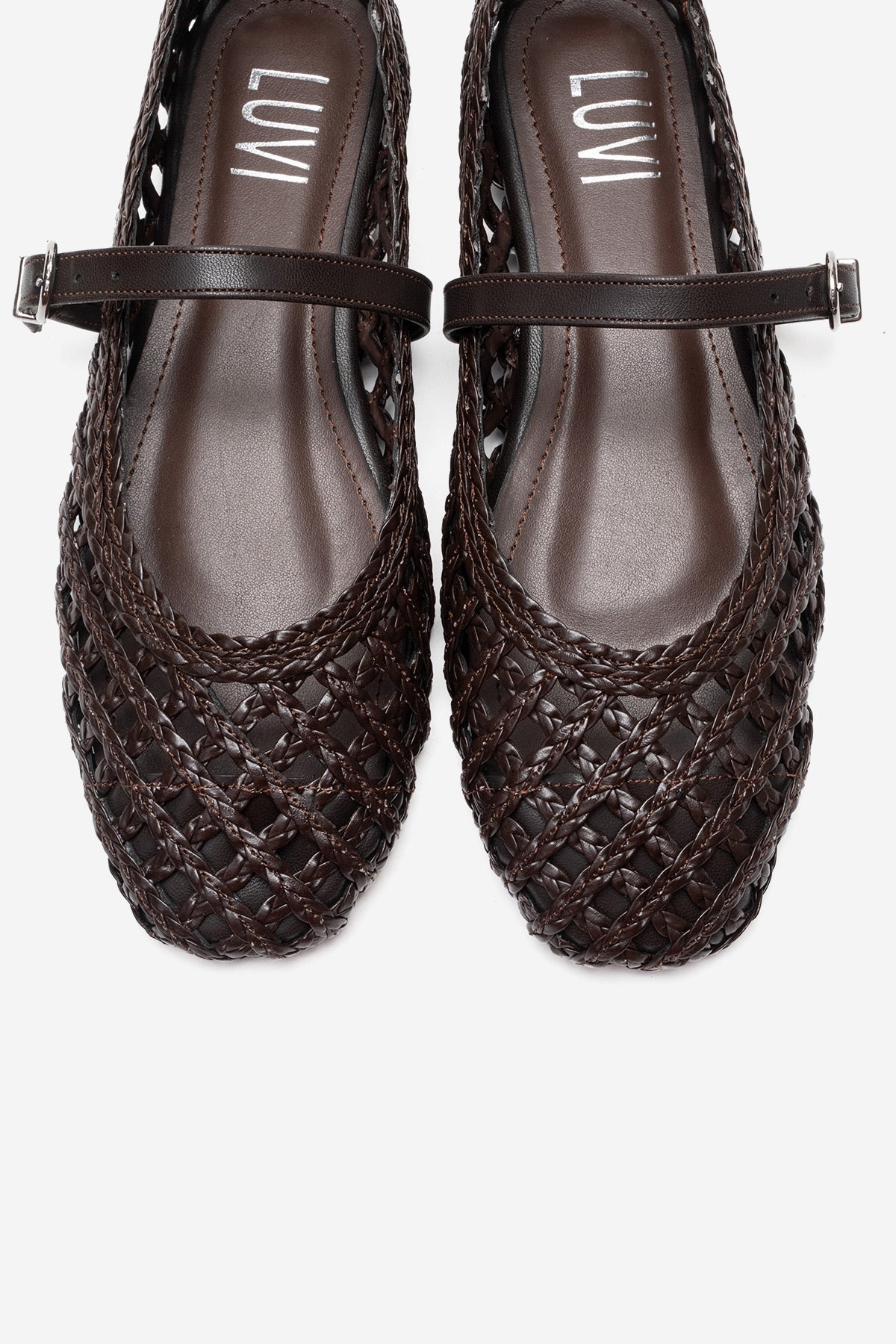 DOUX - Brown Genuine Leather Ballet Flat (Women)