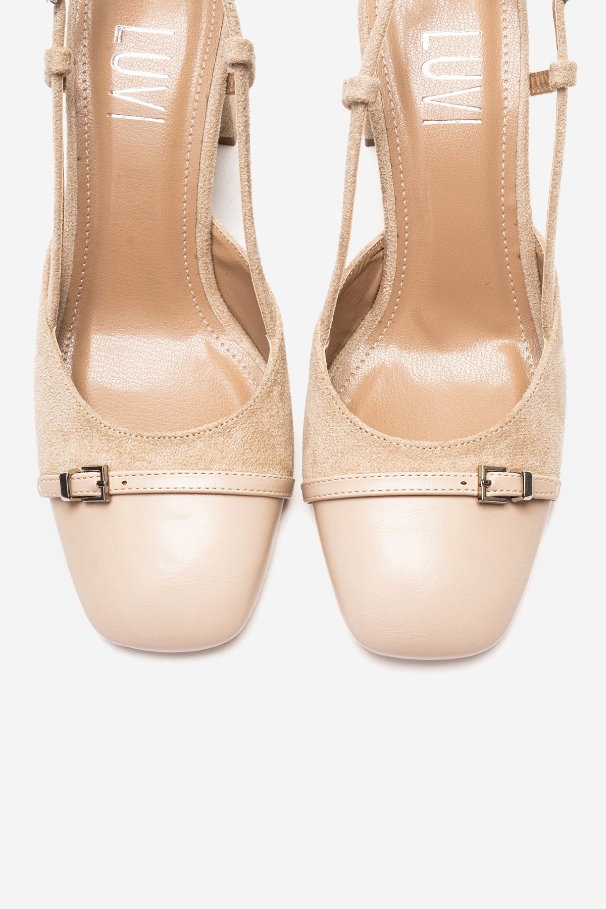 DESIA - Beige Block Heel Shoe (Women)