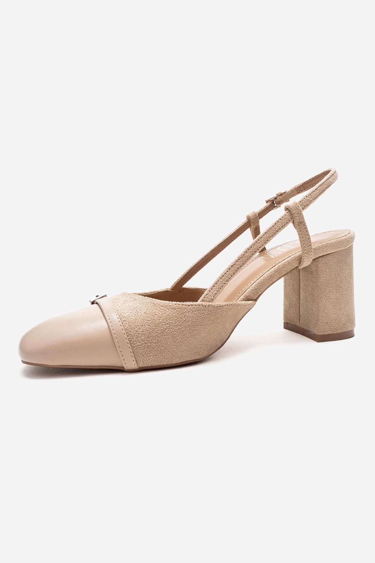 DESIA - Beige Block Heel Shoe (Women)