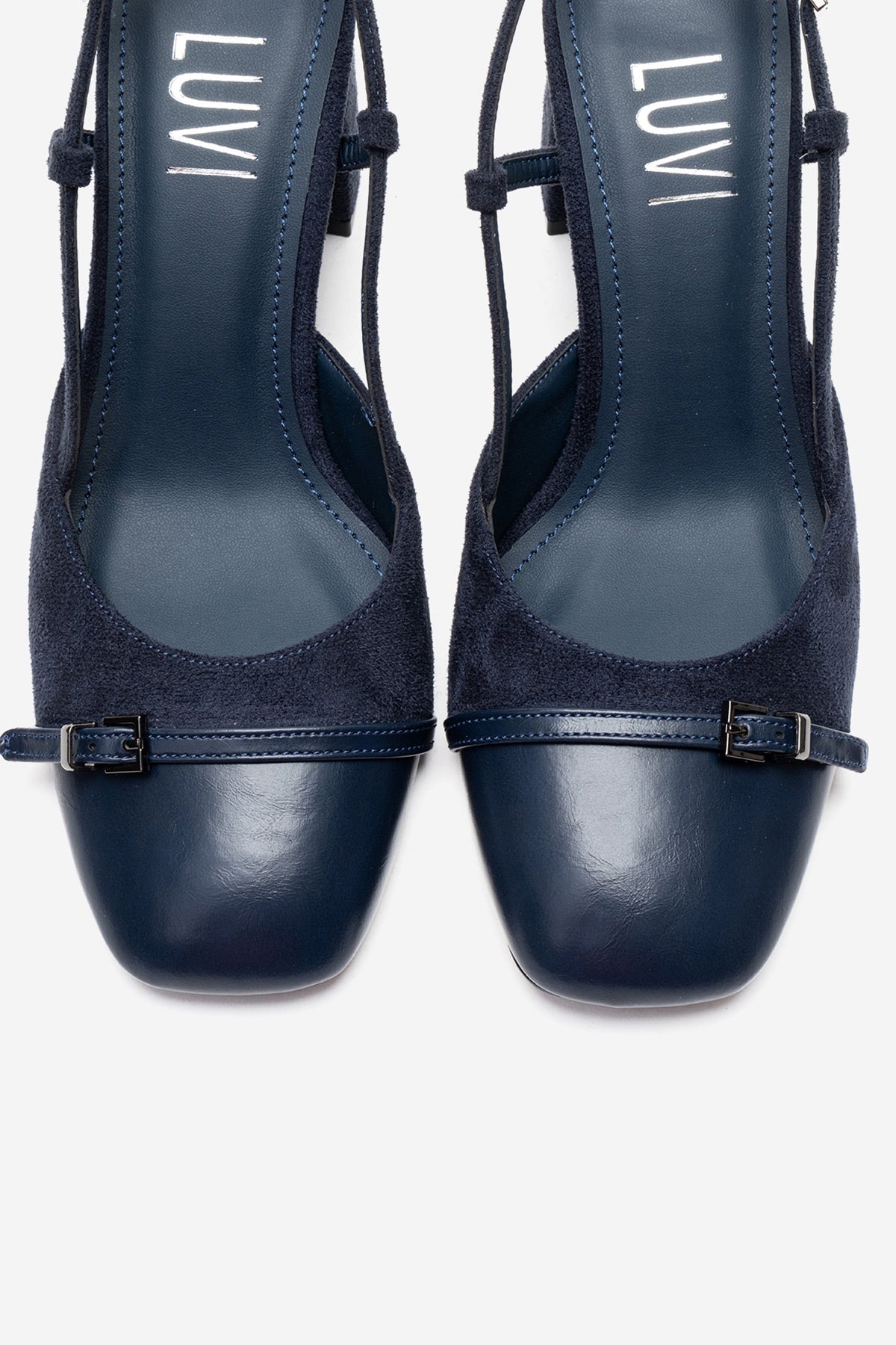 DESIA - Zapatos de tacón de bloque azul marino (Mujer)