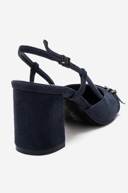 DESIA - Zapatos de tacón de bloque azul marino (Mujer)