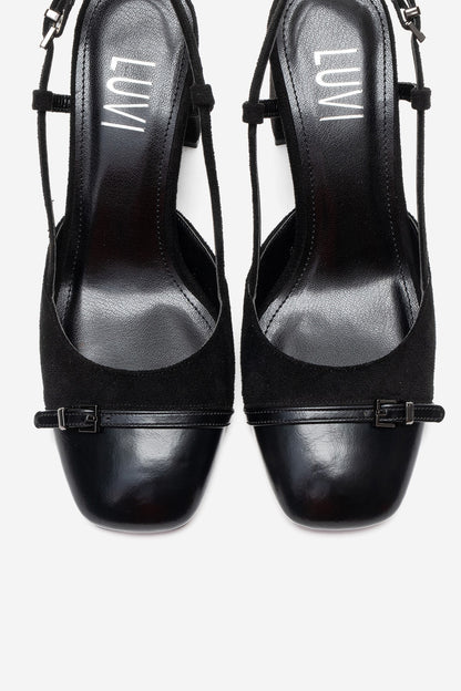 DESIA - Black Block Heel Shoe (Women)