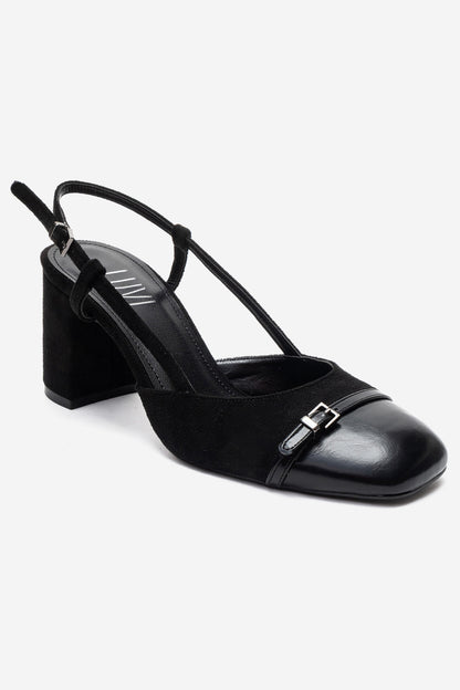 DESIA - Black Block Heel Shoe (Women)