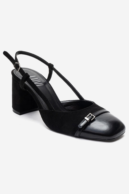 DESIA - Black Block Heel Shoe (Women)