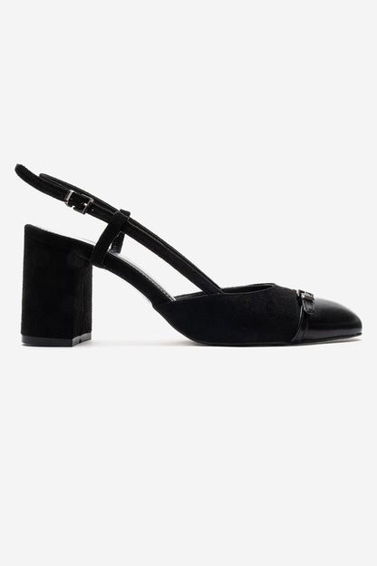 DESIA - Black Block Heel Shoe (Women)