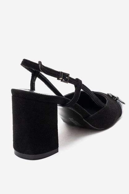 DESIA - Black Block Heel Shoe (Women)