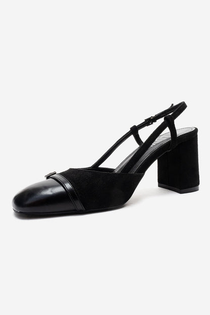 DESIA - Black Block Heel Shoe (Women)
